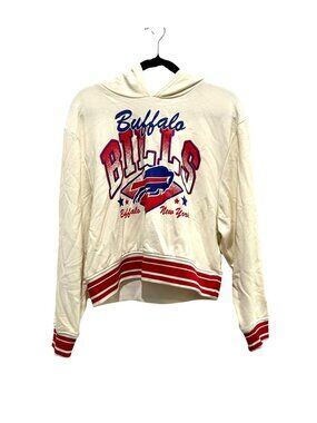 NWOT Champion Women's Small Buffalo Bills Oversized Cropped Hoodie, MSRP $59.99